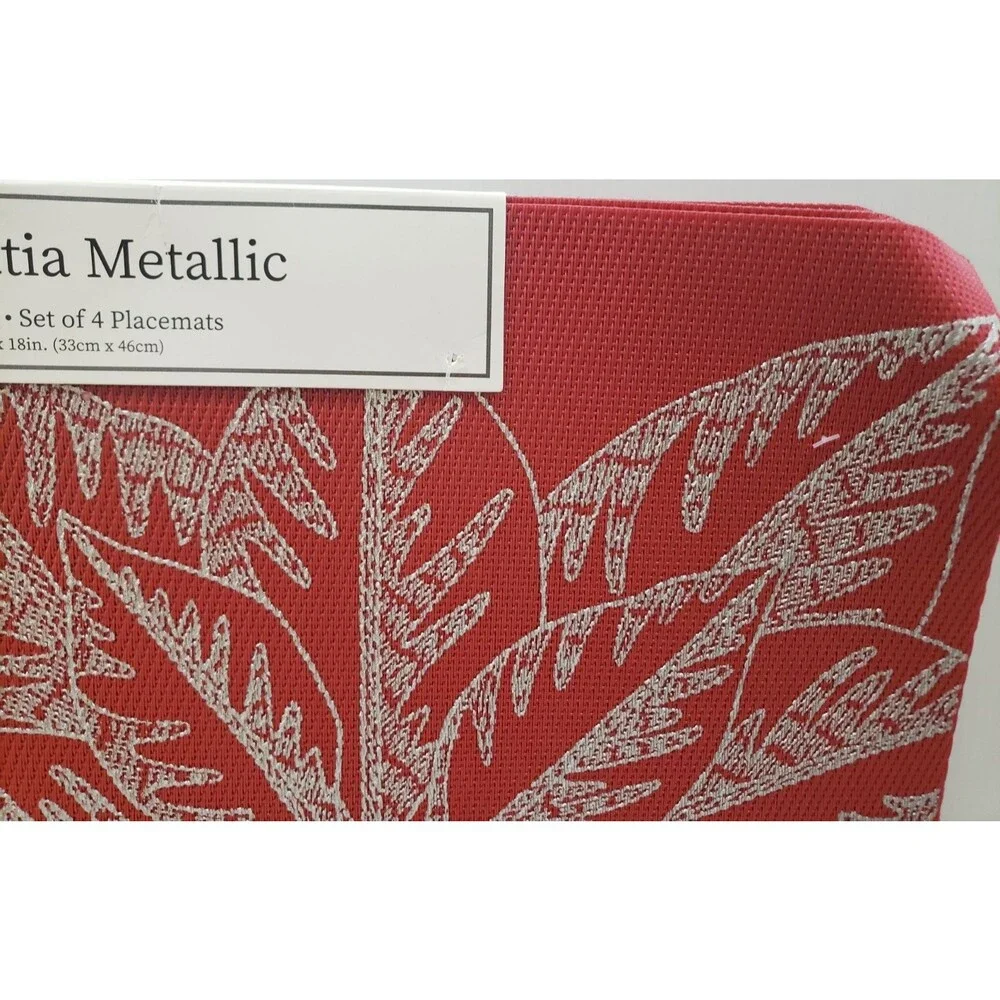 Set of 4 PVC In/Outdoor Polyvinyl Placemats(13